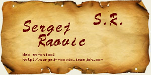 Sergej Raović vizit kartica